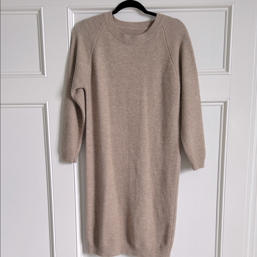 Oatmeal Midi Sweater Dress